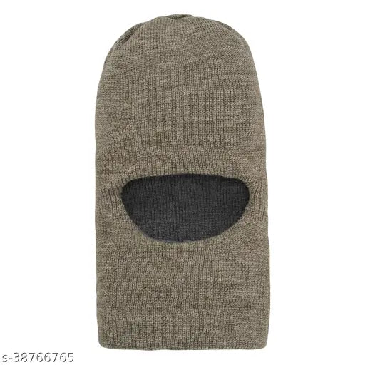 Striped acrylic reversible balaclava/monkey cap, keeps head and face warm. Soft, comfortable, durable, lightweight, fits both men and women