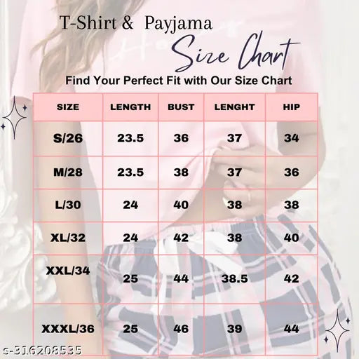 Stylish printed polyester pyjama set for women, short sleeved top with round neck, set includes 2 pieces in S or M size