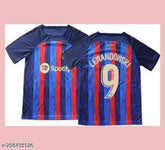 Striped polyester Barcelona jersey, Lawendowski design in N size, soccer fan's choice from India