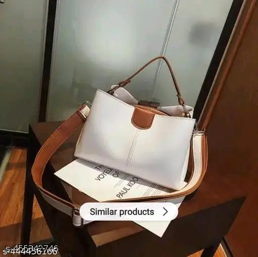 Luxury PU shoulder bag, solid color, free size, Indian-made designer crossbody bag