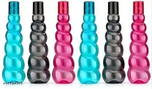 Unbreakable and leak-proof, multicolor Shiv New plastic layer water bottles for fridge, office, sports, school, gym, yoga – 6PCS set, ideal for daily hydration