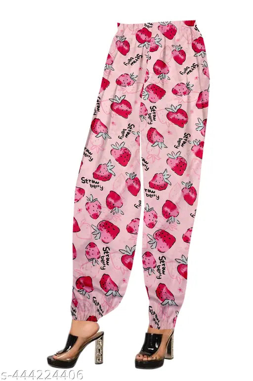 Women's printed heram pant pack of 3 - maxi length polycotton Indian ethnicwear in vibrant design