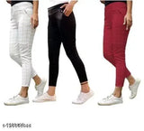 Lycra checked jeggings with 24 waist sizes available, India-made fashion essential for women