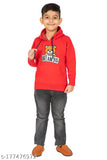 Wool print sweatshirt for boys, warm and cozy winter wear, perfect for autumn and outdoor trips