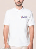 Polycotton half sleeve polo shirt, printed design, men's sizes S-XL from India