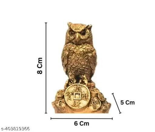 Handcrafted PMR BUDDHA backflow incense holder with gold Yellow OWL combo, exquisitely designed and 50 free cones included. Indian artisans crafted, features child-like innocence and perfect for gifting