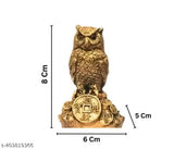 Handcrafted PMR BUDDHA backflow incense holder with gold Yellow OWL combo, exquisitely designed and 50 free cones included. Indian artisans crafted, features child-like innocence and perfect for gifting