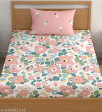 Cotton geometric single bedsheet set (2 pcs) - Baani, ideal for summer, adult bedroom