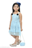 Pink cotton frock with matching handbag, self-designed net pattern for baby girls (2-3 years)