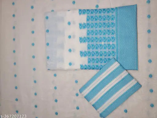 Rich cotton woven Assamese Mekhela Chador, traditional Indian wear with printed net top and separate blouse in mulmul cotton