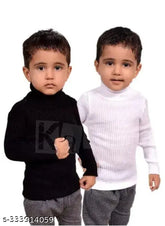 Woolen high neck baby sweaters combo, 2 pack in winter shades - India