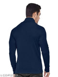 Stylish cotton high-neck full sleeves men's t-shirt - trendy modern solid shirt from HAADIYA STORE