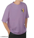 Men's cotton blend lemongrass round neck t-shirt with printed typography, three-quarter sleeves