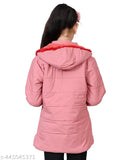Girls polyester long sleeve solid self-design jacket, trendy girls fashion for winter