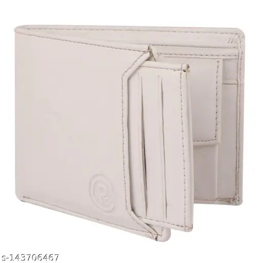 Faux leather classic world men's wallet, 2 compartment design, free size for everyday use