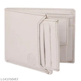 Faux leather classic world men's wallet, 2 compartment design, free size for everyday use