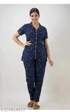 Rayon printed nightwear suit for women, featuring a pretty look with short sleeves and matching pyjamas, available in sizes S-XXXXL, made in India