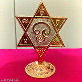 Golden Metal Murugan SARAVANA Vel - Intricately crafted 3.5-inch tall sacred symbol of protection and victory, perfect for gifting or pooja rooms