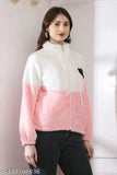 Colorblocked wool long sleeve sweatshirt, 2-color jacket catalog-12 for winter wear