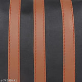 Faux leather striped sling bag, free size, Indian-made women's accessory