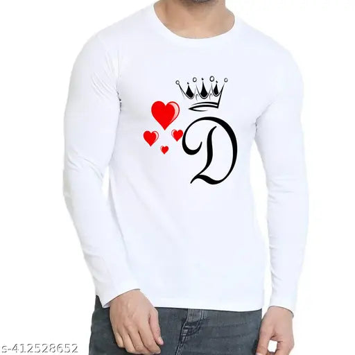 VABRU printed long-sleeve t-shirt for men in polyester, graphic design with round neck