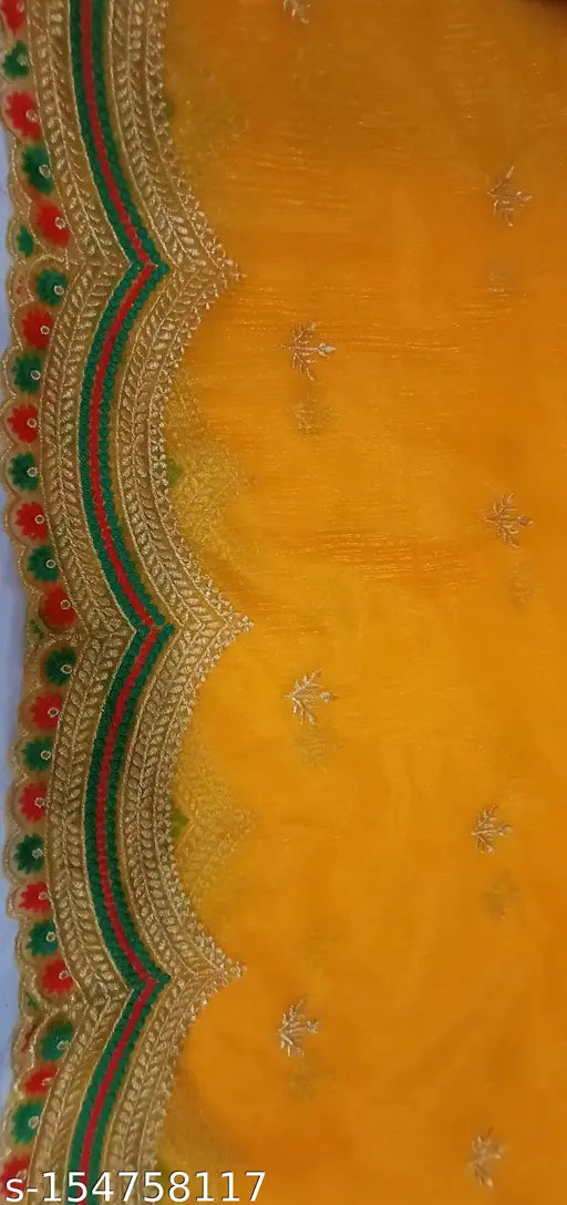 Indian embroidered art silk net blouse with heavy embellishments for fency saree