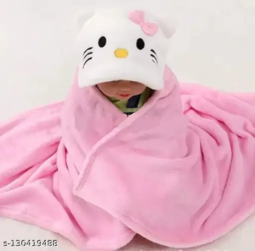 Soft fleece unisex baby swaddle blanket - BABYZONE, all-season, newborn gift for boys and girls, free size (66in x 86in), made in India