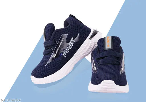 Stylish mesh and EVA spike walking shoes for boys (kids), ideal for parties and casual wear, soft material for comfort, printed net design, lace-up fastening