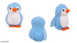 Pink Heart Teddy Bear with Penguin (Fiber Net) - India-made, soft & cuddly gift for loved ones
