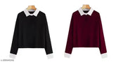 Premium cotton long sleeves, solid color women's t-shirts by Pinovo, perfect for casual wear