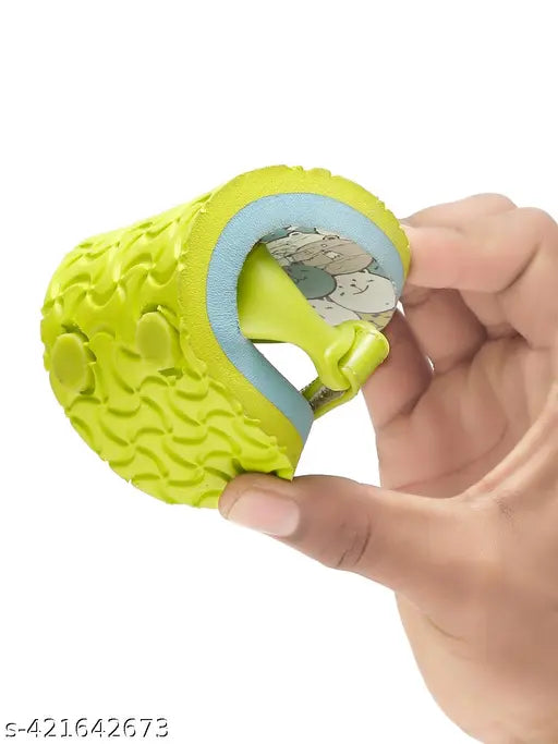 Neon Green EVA Pumpkin Candy Flipflops for Boys - Stylish and comfortable flip-flops in vibrant neon green design, perfect for boys aged 18-24 months to 4 years old