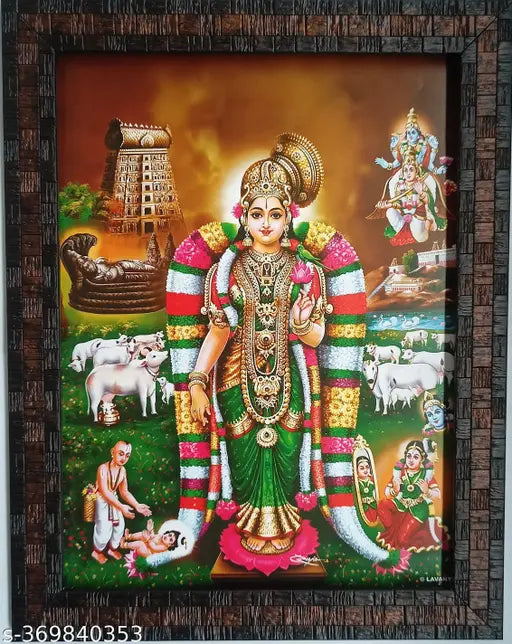 Indian-origin, 12x9 inches Shri Andal Nachiyar amman photo frame wall hanging for home decor