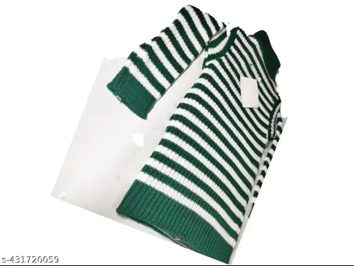 Woolen striped high neck sweater pack (0-24 months), unisex for kids in winter