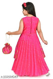 Silk sleeveless printed net frock for toddlers and kids, vibrant colors on play mat (India origin)
