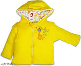 Cotton unisex full sleeve winter reversible jacket for toddlers, printed net pattern, lightweight comfort