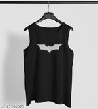 Batman cotton sleeveless workout tank top, printed design for fitness, men's size L (Chest 42in, Length 28in), made in India