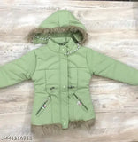 PU solid baby jacket, durable and comfortable for winter wear. Size: 4-5 years, made in India