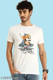 Striped polyester Maharana Pratap t-shirt, short sleeves, size S (Chest 36in, Length 27in)