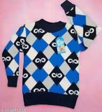 Wool printed net winter set for trendy boys, warm and stylish outfit with long sleeves from LITTLE MUFFS