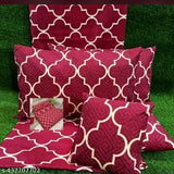 Glace cotton botanical flat sheets set, superfine quality for adult summer bedding. 5 pieces with 2 pillow covers, made in India