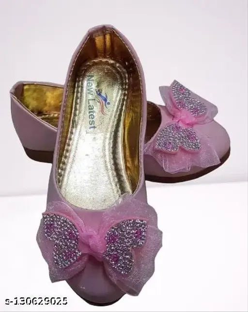 Fuzzy Patent Leather Girls Casual Shoes, embellished design for 3.5-4 years kids footwear from India