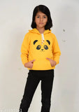 Girls Lemon Yellow Wool Sweatshirt & Hoodie, self-design, long sleeves, pack of 1 for ages 1-12 years, Indian origin
