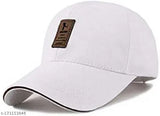 White cotton adjustable Ediko brand baseball cap for men and boys, featuring brand logo, available in pack of 2