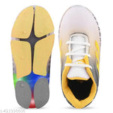 Bright LED sneakers for kids, synthetic and lightweight, breathable mesh, color-changing lighting effect