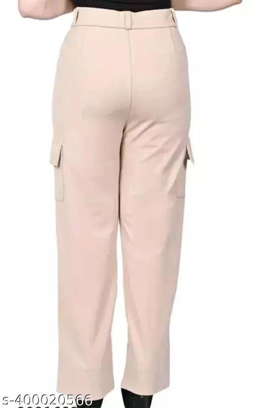 Cotton blend bell bottom pants for girls with four pockets, self-designed net pattern