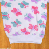 Wool sweater with printed butterfly design for toddlers aged 12 months to 7 years, originating from India