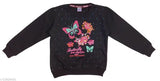 Black cotton print sweatshirts for girls, cozy winter essentials