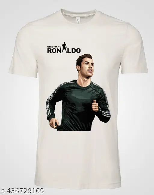 Cristiano Ronaldo printed polycotton men's t-shirt, round neck, half sleeves - India