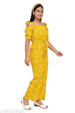 Red crepe three-piece dress set for girls party wear, featuring printed flower design. India origin