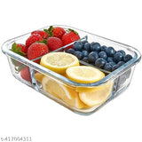 Glass classic lunch box, microoven safe, Indian-made pack of 1, ideal for meals on the go